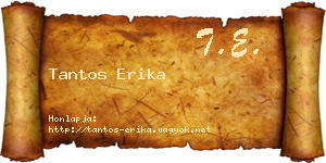 Tantos Erika névjegykártya